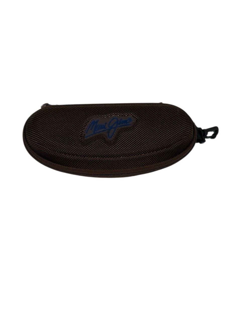 Maui Jim Sunglass Case Semi Hard Brown Clamshell Zip Around